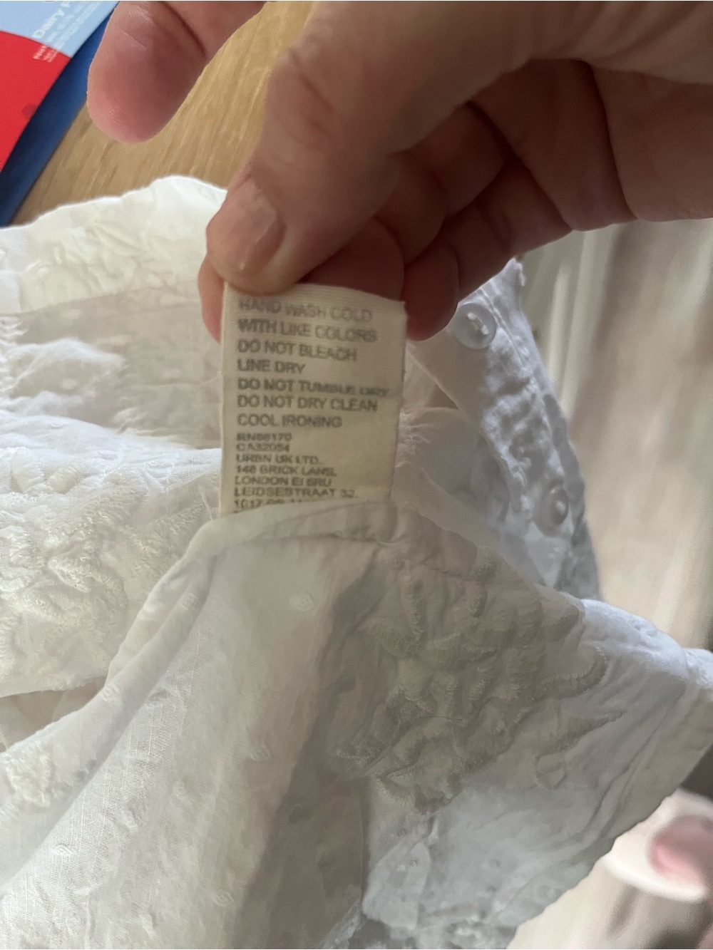 100% cotton Forever that Girl Anthropologie White Button-Front Lace Top - Picture 3 of 6